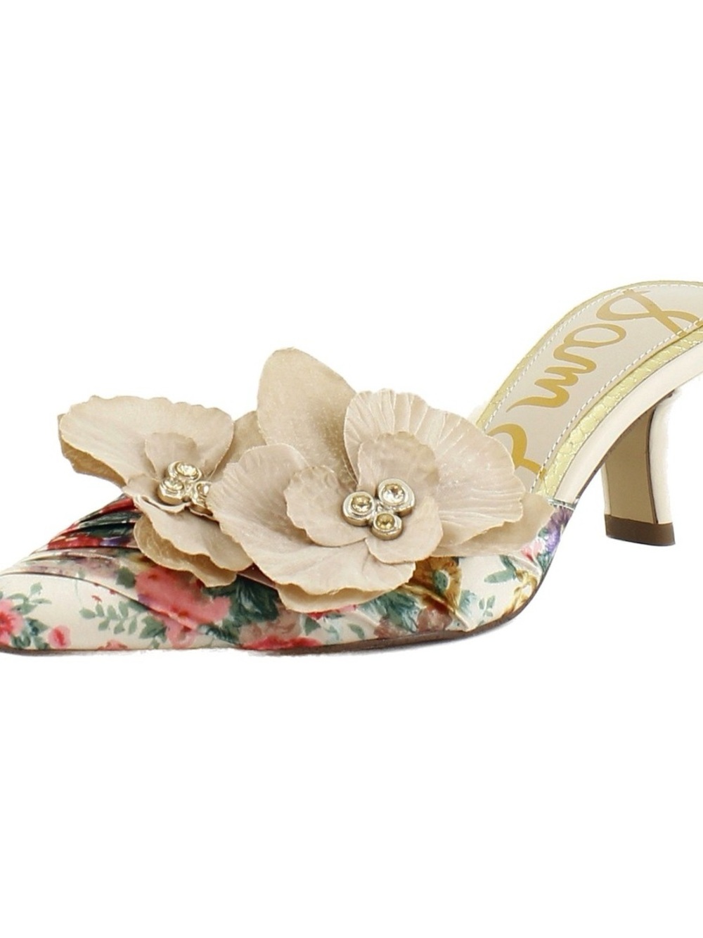 NWT Sam Edelman Bella Rose Floral Kitten Heel - Picture 2 of 7